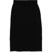 Midi sijonas moterims, Juoda, Un-lined smocked skirt