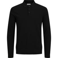 Polo marškiniai ilgos rank. vyrams, Juoda, Fred knit polo