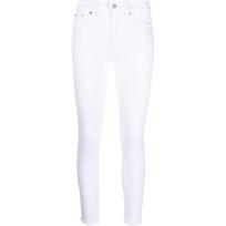 Aptempti džinsai moterims, Balta, Mid rise skinny jeans