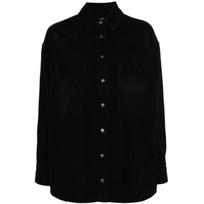 Marškiniai ilgomis rankovėmis moterims, Juoda, Oversized shirt faded