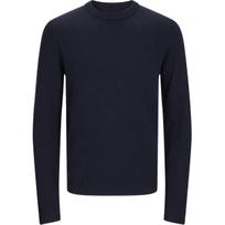 Megztinis vyrams, Mėlyna, Lambs wool knit crew neck