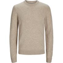 Megztinis vyrams, Smėlio, Lambs wool knit crew neck