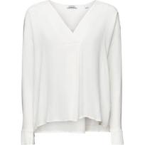 Palaidinės moterims, Balta, Cr?pe V-Neck Blouse