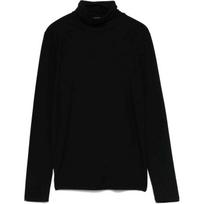 Marškinėliai trump. rankovėmis moterims, Juoda, Strech rayon jersey