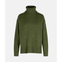 Megztinis moterims, Žalia, Classic long sleeve pullover