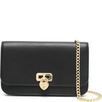 Rankinė per petį moterims, Juoda, Wallet on a chain large