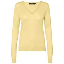 Megztinis moterims, Geltona, VMLINA LS V-NECK