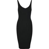Maxi suknelė moterims, Juoda, VMGOLD RIB SL V-NCK B