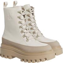 Aulinukai moterims, Smėlio, Flatform lace up boot