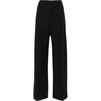 Kelnės moterims, Juoda, High waist cotton bias pant