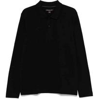 Polo marškiniai ilgos rank. vyrams, Juoda, Bubble knit ls polo