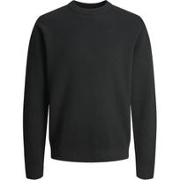Megztinis vyrams, Juoda, Milano stitch knit crew neck