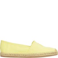Loaferiai moterims, Geltona, Embroidered flat espadrille