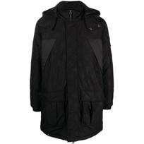 Pūkinis paltas vyrams, Juoda, Caban coat