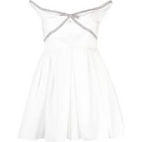 Mini suknelė moterims, Balta, Diamante mini dress
