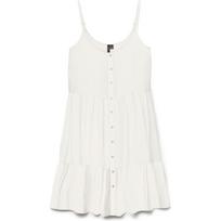 Mini suknelė moterims, Balta, Bumpy short singlet dress