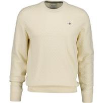 Megztinis vyrams, Smėlio, micro  texture c-neck