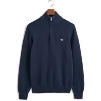 Megztinis vyrams, Mėlyna, casual cotton half zip