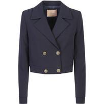 Švarkas moterims, Mėlyna, Cady-texture cropped blazers