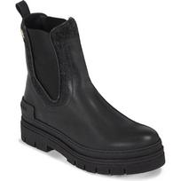 Aulinukai moterims, Juoda, Feminine felt chelsea bootie