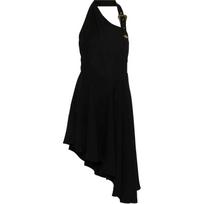 Mini suknelė , Juoda, Engraved-buckle crepe dress