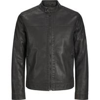 Odinė striukė vyrams, Juoda, Warner washed jacket