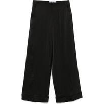 Kelnės moterims, Juoda, Wide leg glzd drssng pant