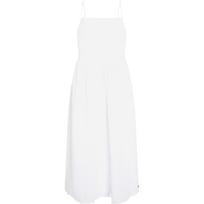 Midi suknelė moterims, Balta, Linen midi slip dress