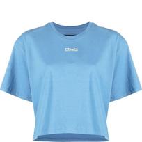 Marškinėliai trump. rankovėmis moterims, Mėlyna, Short sleeve cropped t-shirt