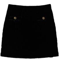 Mini sijonas moterims, Juoda, Quilted velvet miniskirt