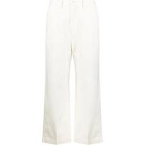 Bridžai moterims, Balta, Cropped flat front pants