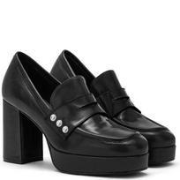 Loaferiai moterims, Juoda, Charlie clam loafers