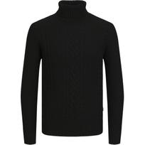 Megztinis su kaklu vyrams, Juoda, Craig knit roll neck