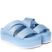 Šlepetės moterims, Mėlyna, Flatform sandal webbing