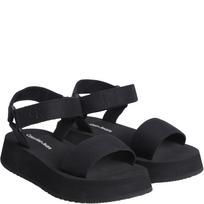 Basutės moterims, Juoda, Sandal velcro webbin
