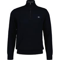 Megztinis vyrams, Mėlyna, Classic cotton half zip