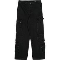 Tiesūs džinsai vyrams, Juoda, Utility cargo jeans