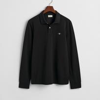Polo marškiniai ilgos rank. vyrams, Juoda, reg shield ls pique rugger