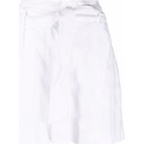 Šortai moterims, Balta, Belted linen short