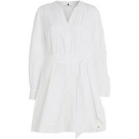 Mini suknelė moterims, Balta, Ladder lace short dress