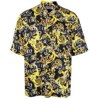 Marškiniai trump. rankovėmis vyrams, Juoda, Print logo baroque shirts