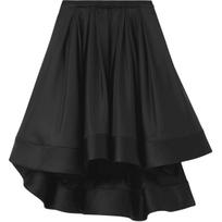 Midi sijonas moterims, Juoda, Silk nylon taffeta skirt