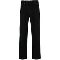 Aptempti džinsai vyrams, Juoda, Full length slim skinny