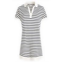 Midi suknelė moterims, Balta, Relaxed lyocell polo dress