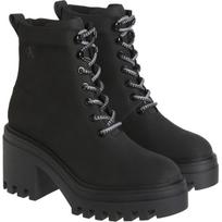 Aulinukai moterims, Juoda, Chunky heeled zip boot