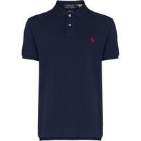 Polo marškiniai trumpos rank. vyrams, Mėlyna, Custom slim mesh polo shirt