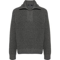 Megztinis su kaklu vyrams, Pilka, Wilmer quarter zip knit