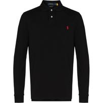 Polo marškiniai ilgos rank. vyrams, Juoda, Long sleeve knit
