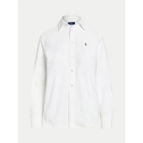 Marškiniai ilgomis rankovėmis moterims, Balta, Long sleeve button front shirt
