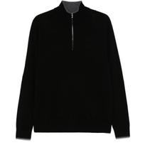Megztinis vyrams, Juoda, Logo-embroidered sweater